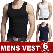 Mens Vests 100% Cotton Tank