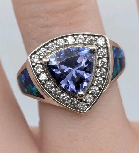 925 sterling silver lab blue - silver,