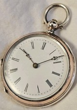Swiss Pocket watch. Silver.  *(FULL WORKING ORDER)* *1880s* Filigree Hands 