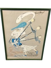 Framed Cartoon Artwork Gerald Scarfe the Enterprising Scot Exhibition Print 1986