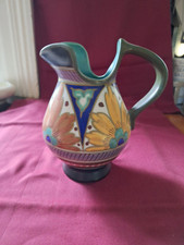 Gouda Pottery Desire Jug 18cm Tall 1953 Deco Style Design Very Good Condition