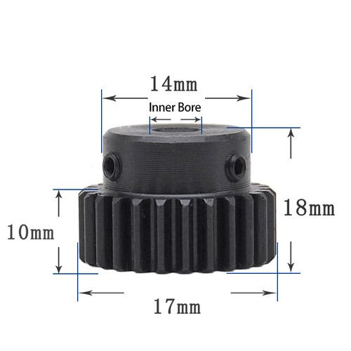 Spur gear mod steel pinion - mod,