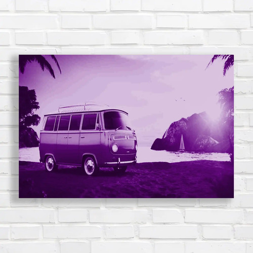 Retro camper van beach - camper, at