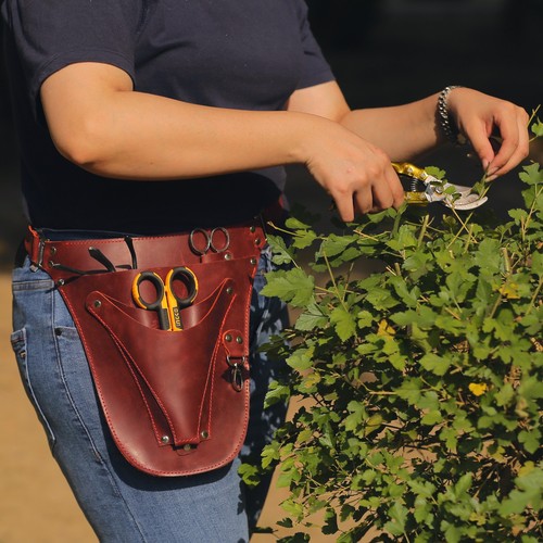 Leather gardening tools belt - gardening,