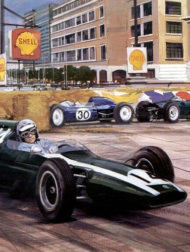 Car racing retro replica - car,