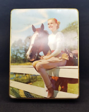 Vintage Retro Burtons Gold Medal Biscuits Blackpool Tin with Horse & Rider (T)