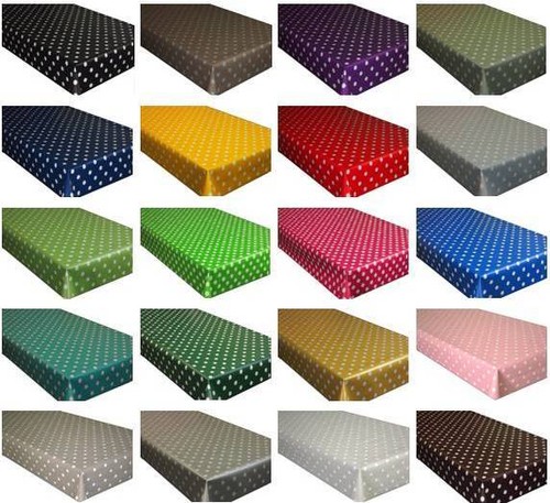 Polka dot pvc vinyl tablecloth - dot,