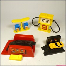 MICRO MACHINES Car Service Station (Galoob 1989) SIO Shell Garage VINTAGE