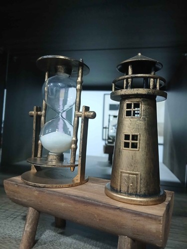 Wooden hourglass lighthouse - hourglass,