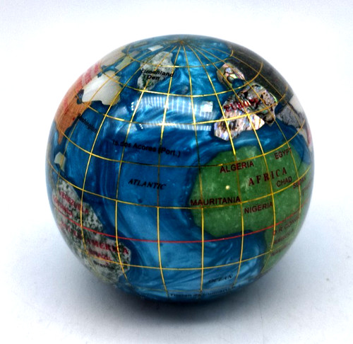 Kalifano gemstone globe earth - gemstone,