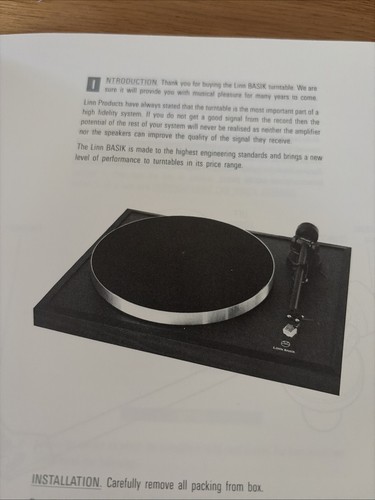 Linn basik turntable record - basik,