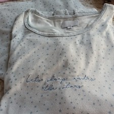 Ladies Jeff Banks Blue Pyjamas 14/16 Long Length, Short Sleeve