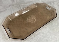 Vintage Retro Krug Champagne Smoked Plexiglas Perspex Tray Made in France - Bar