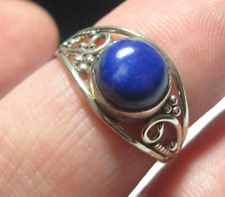 Beautiful Jewellery Sterling Silver Real Lapis Lazuli Gem Stone Ring Size O 7