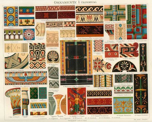 Ornaments antique wall - antique,