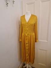 Zara yellow mustard pleated