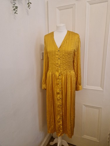 Zara yellow mustard pleated