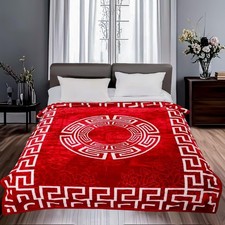 Double Ply Heavy Blanket Thick  Warm Soft Bed throw Double Sided 200 cm X 240 cm