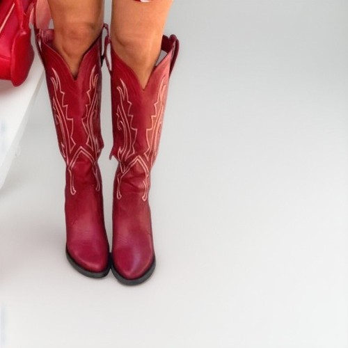 Red cowboy boots 40 - uk, 7/40