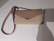 AllSaints cream leather wallet