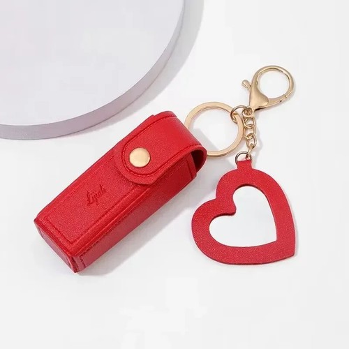 Portable leather lipstick bag - portable,