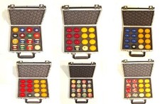 VARIOUS TYPES OF 2" POOL BALLS SUPPLIED IN A CASE