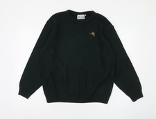 Fox Bay Men's Green Wool Acrylic Pullover Jumper M Crew Neck