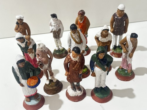 Lot antique indian hand - lot, 12