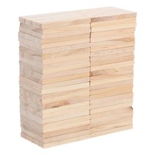 50Pcs Wooden Crafting Blocks