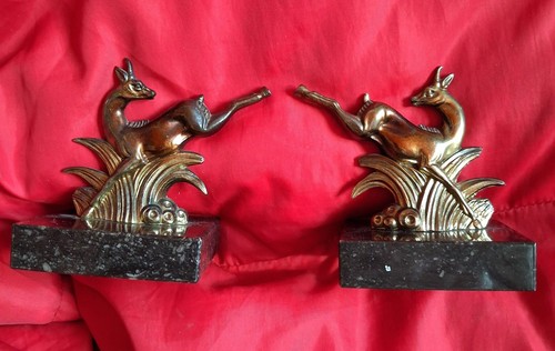 Art deco french bookends - art,