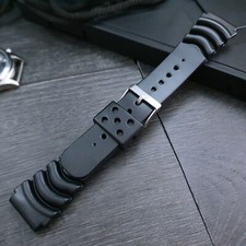 Black Rubber Divers Watch Strap Seiko Z18 Z20 Z22