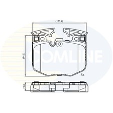 For BMW 6 Series Gran Turismo G32 640i Genuine Comline Front Brake Disc Pads Set