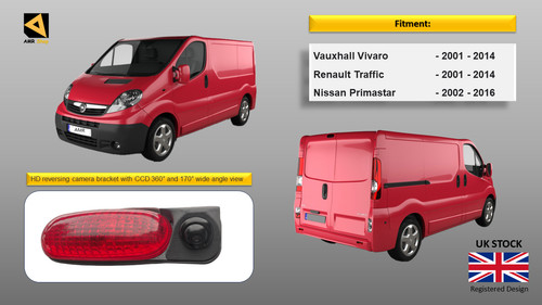 Reversing brake light - light, bracket