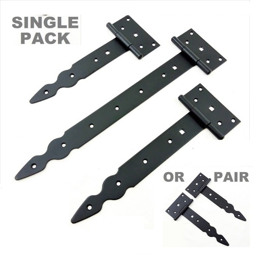 Hinges black steel - steel, tee