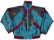 90s Shiny Floral Print Track
