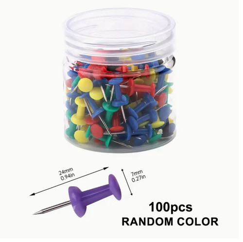 100pcs assorted colour push - assorted,