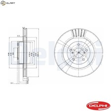 2x BRAKE DISC BG3413 FOR