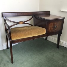 Chippy Telephone Seat 70s or 60s Vintage.  Slide out to store numbers.