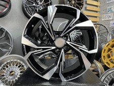 4X R18 Inch 5X112 Audi S Line Style Black Polished Wheels: Fits For A4 A5 A6 A8