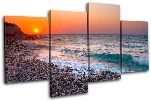 Pebble beach sunset seascape - sunset,