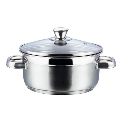 Stainless steel casserole with - stainless,