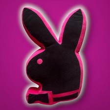 SUPER RARE Playboy Hot Pink Bunny Head Pillow
