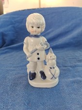 Vintage Blue & White Child
