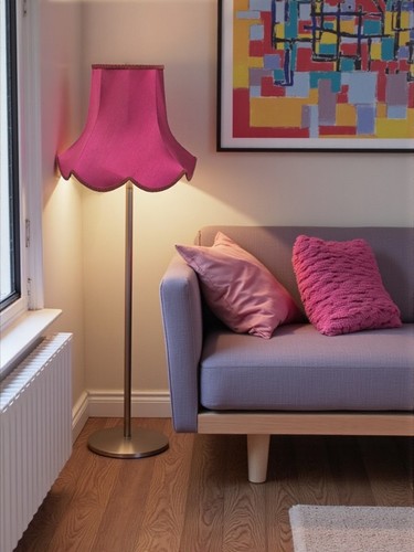 Fuchsia pink table lampshades
