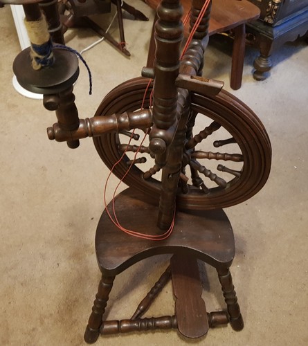 Vintage spinning wheel - vintage,