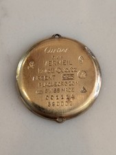 FOR PARTS 22mm CARTIER VERMEIL QUARTZ BACK CASE PRE-OWNED