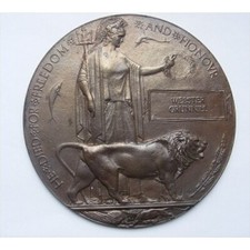 ww1 death plaque penny WEBSTER
