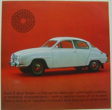 Saab 96 2-Stroke Saloon 1965-66 Original UK Single Sheet Sales Brochure