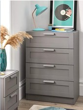 chest of drawers,4 Drawer Chest in Grey
