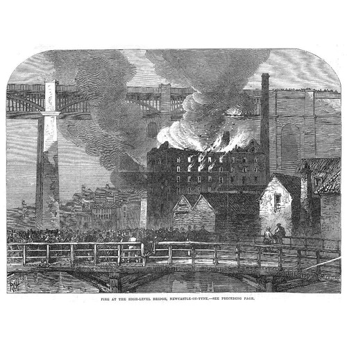 Newcastle tyne fire the - on, at